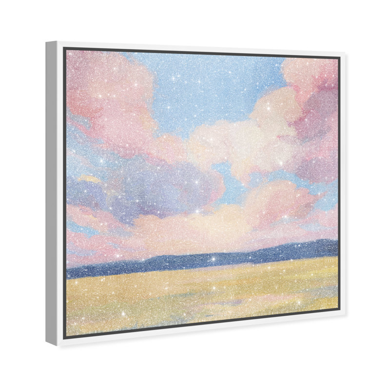 Blushing Sky Print by Oliver Gal, 13" H x 13" W, White Floater Frame