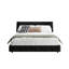 Queen Size Bed Frame with Tufted Headboard-907627431-907627424