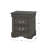 Solid Pine Nightstand With 2 Drawers, Dark Gray