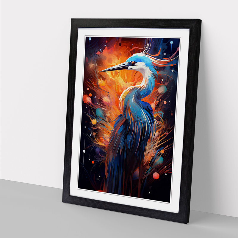 Heron Futurism No.2 - Framed Print