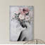 Couronne florale fraîche - reproduction sur toile tendue-50109899