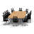 Rectangle 14 Person 80'' L Training Table and Chair Set with Cable Management-86134199