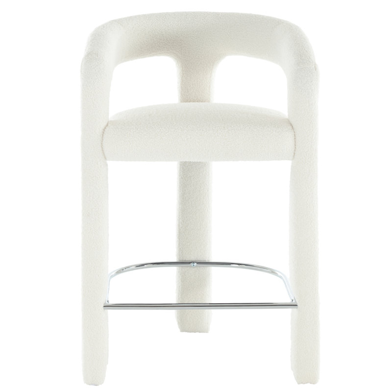Modern Barrel Counter Chair With Armrests And Stirrups For Kitchen Islands, Bar Bars And Counters Seat Height 26.25”, 1