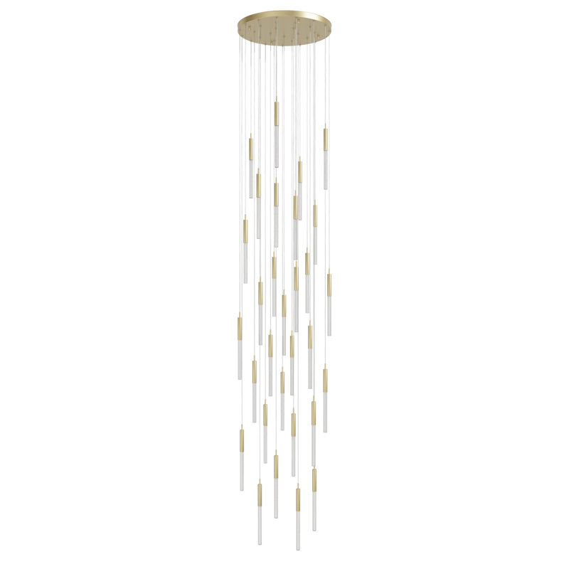 Boa 31 - Light LED Pendant, Brushed Brass