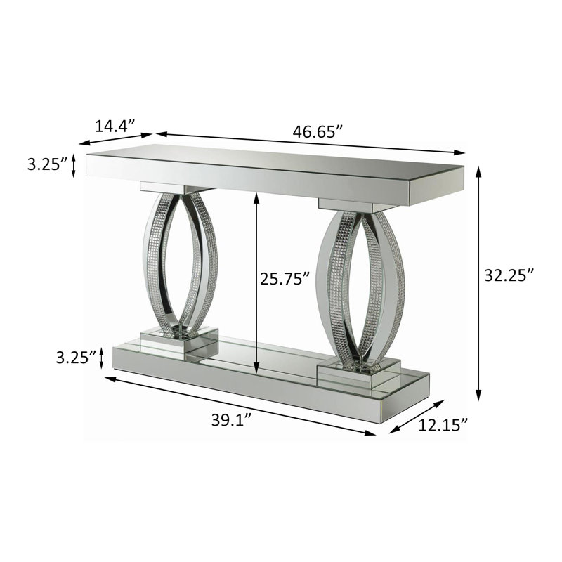 Lindale Square End Table in Mirrored