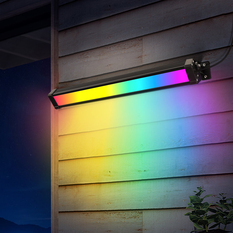 42W RGBCW Smart APP Waterproof LED Wall Sconce with Remote Dimmable DJ Light Bar(Set of 4)