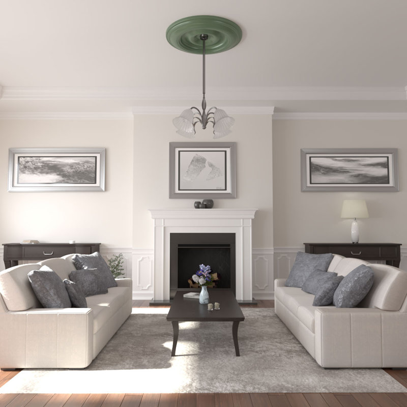 Classic 44.5'' H x 44.5'' W x 4'' D Urethane Ceiling Medallion, Athenian Green