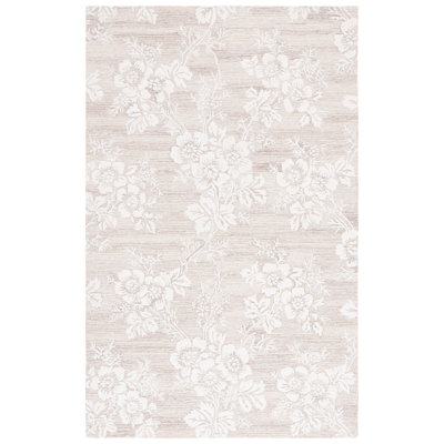 Hand-Tufted Wool Floral Rug