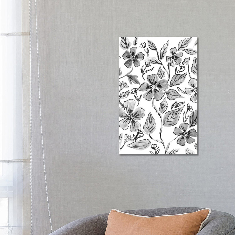 Ink Florals III by Amanda Mcgee - Wrapped Canvas Painting, 66.04 cm H x 45.72 cm W