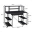 Bureau avec tablettes ouvertes et huche-1668714445