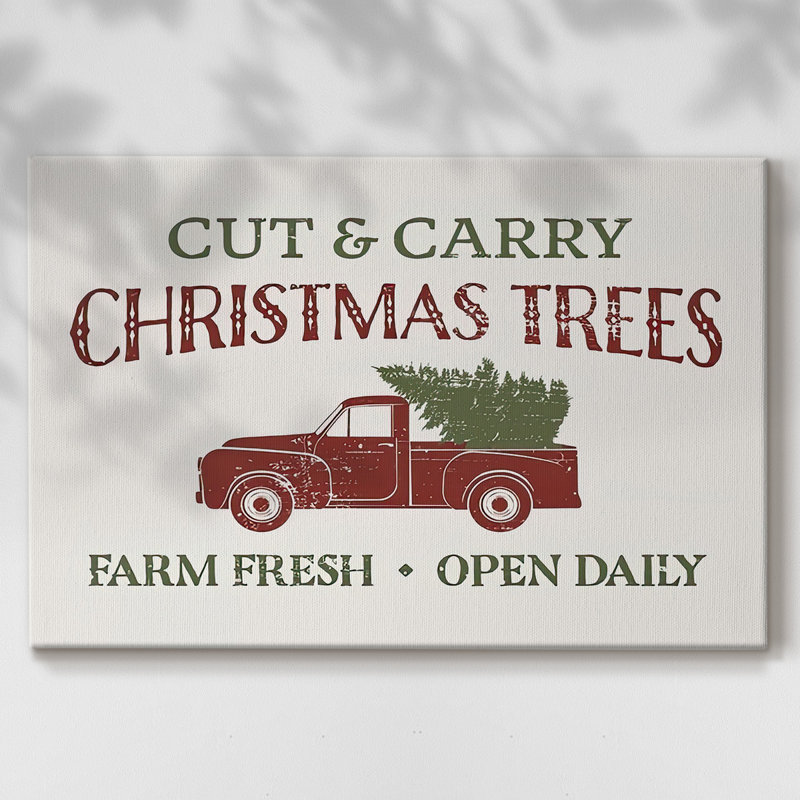" Christmas Farm Sign II ", 12" H x 18" W x 1.5" D