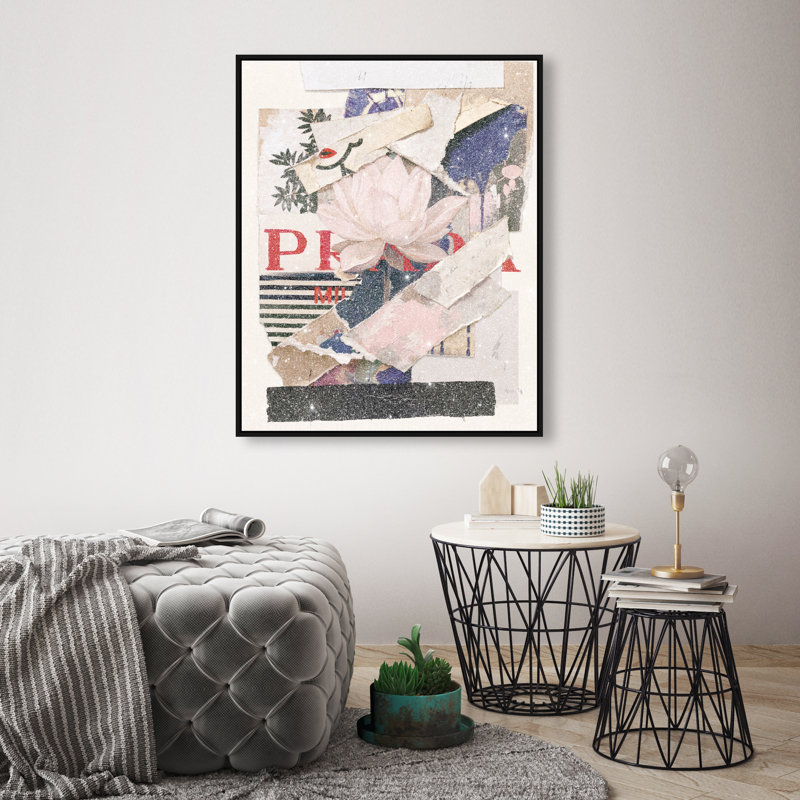 Milano Collage Print by Oliver Gal, 25"H x 31"W, Black Floater Frame