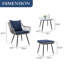 Ensemble 5 pièces de mobilier d'extérieur pour patio, ensemble bistro pour patio avec repose-pieds-34773526