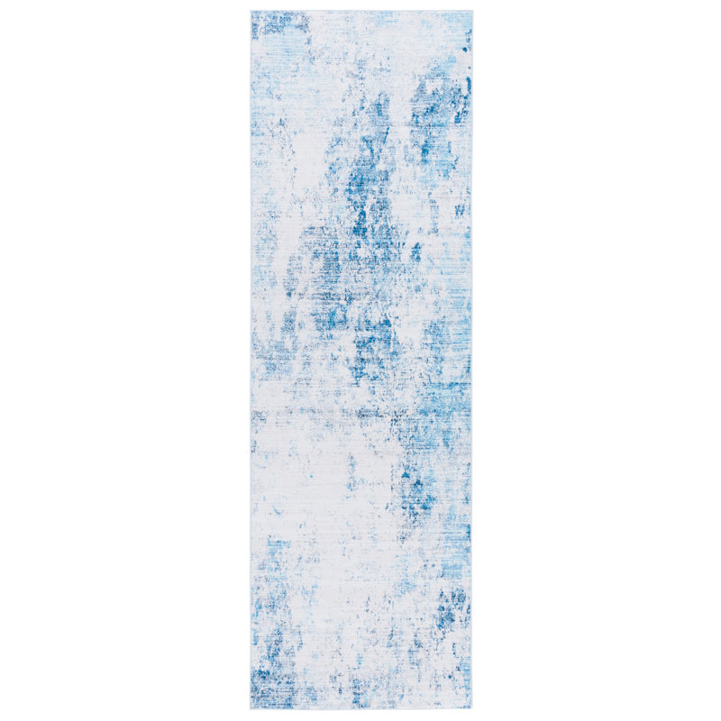 Zayd Performance Machine Washable Abstract Rug, Runner 2'6" x 8'