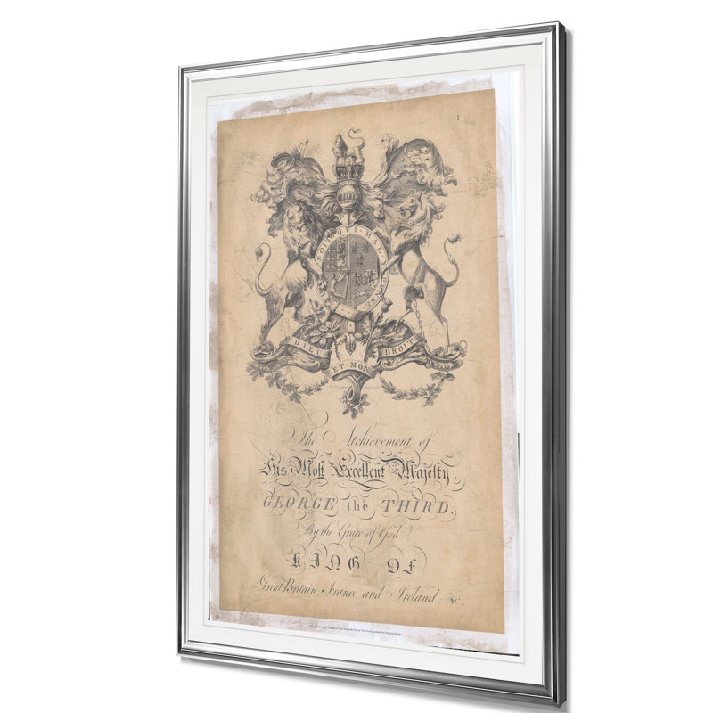 « peering of england i », impression, H 24 po x l 20 po x P 1,5 po, Cadre argenté