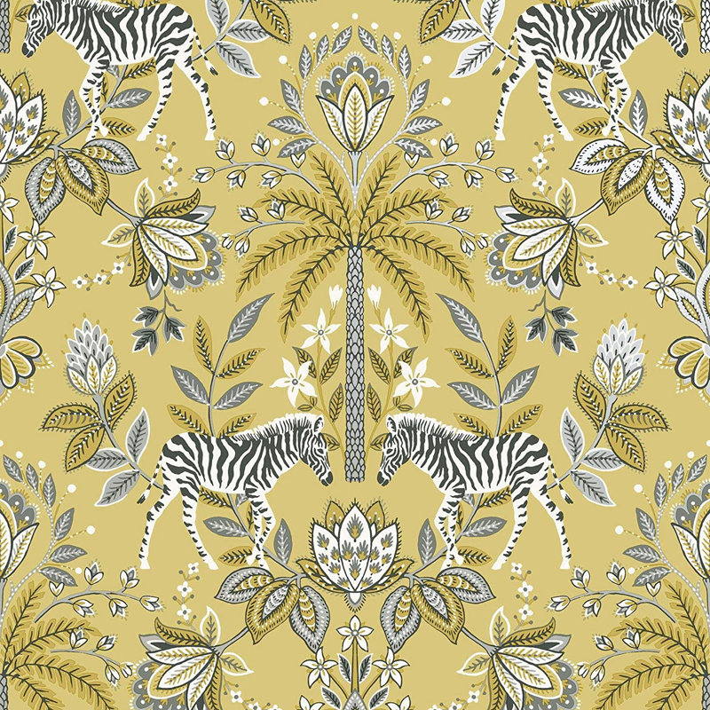 Mayra 10.05m x 53cm Matte Wallpaper Roll, Ochre