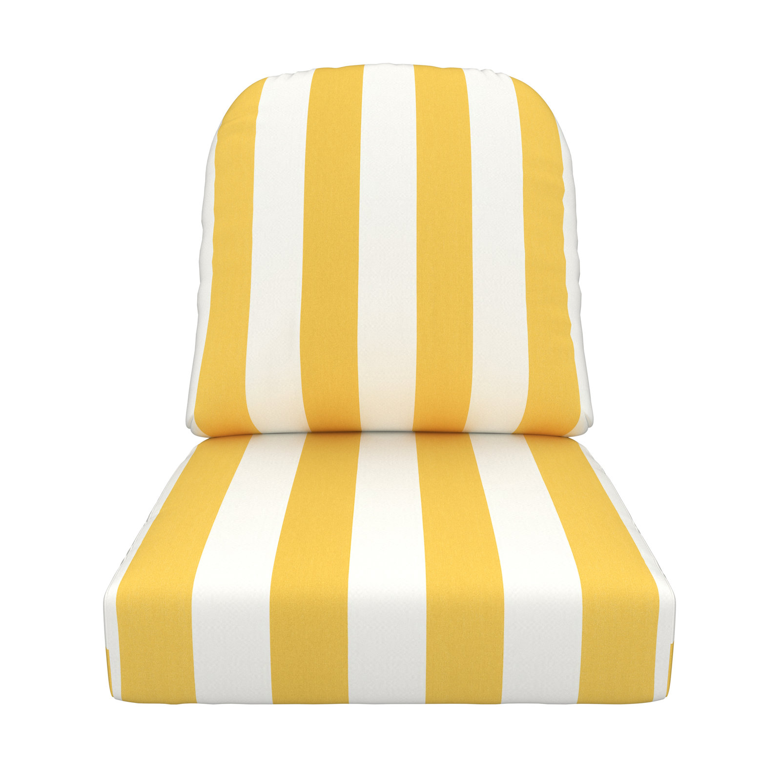 Amala 22" Sunbrella® Seat and Back Cushion, Sunbrella Sail Away Sunflower Cabana Stripe