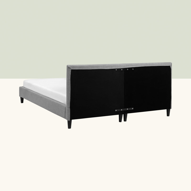 Xzavier Upholstered Bed, European Kingsize (160 x 200 cm), Grey