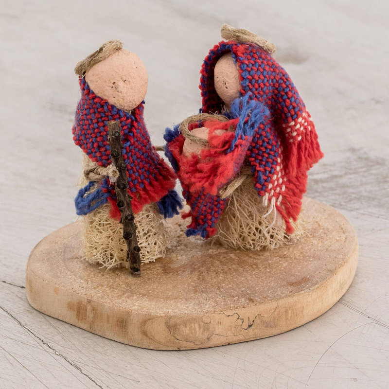 Sculpture crèche en fibre naturelle