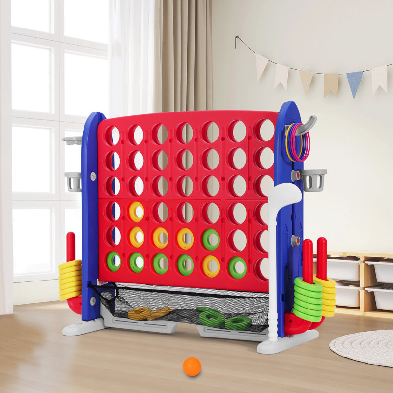 Plastic Four Square Net Game, Red
