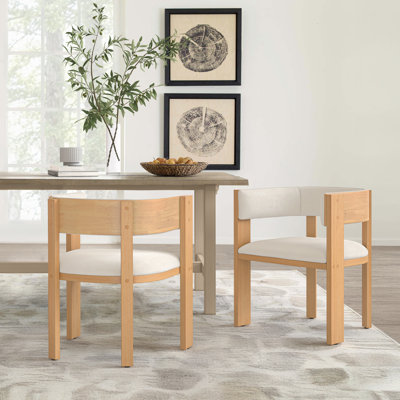 Ensemble de 4 chaises de salle à manger en bois massif Pliner Albert