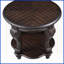 Table basse ronde de 22 po à deux tons pour le salon, pieds en bois d'hévéa massif, tablette résistante à la chaleur, assemblage facile-2131800394-2131800398