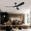 Ventilateur de plafond d'intérieur à 3 pales avec télécommande et lumière Netrapal, 3 couleurs de DEL, moteur à courant continu à 6 vitesses, minuterie-1175064504-1175064506