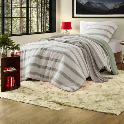Ensembles de literie vert sauge moderne, édredon en polyester pour lit simple, esthétique minimaliste