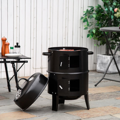 Barbecue vertical au charbon de bois - barbecue de 16 po 31 po
