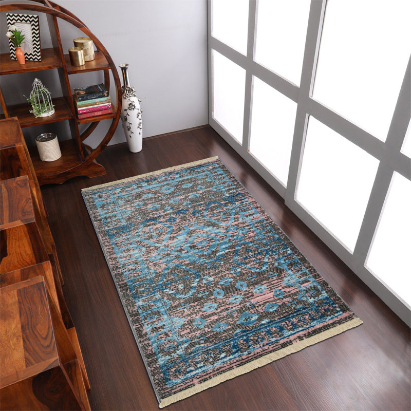 Crayton Machine Made Polyester Area Rugs - Rectangle, Brown Color, Oriental Design, Low Pile Machine Made Area Rugs for Living Room, Bed Room