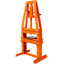 Presse d'atelier hydraulique de 6 tonnes à cadre en A, de table, en acier au carbone et au manganèse, orange, monobloc, avec 3 réglages de hauteur et plaques de pression-136331759