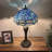 Gleb Tiffany Table Lamp Stained Glass Dragonfly LED Bulbs Included 12'W*12"D*22"H-29639944