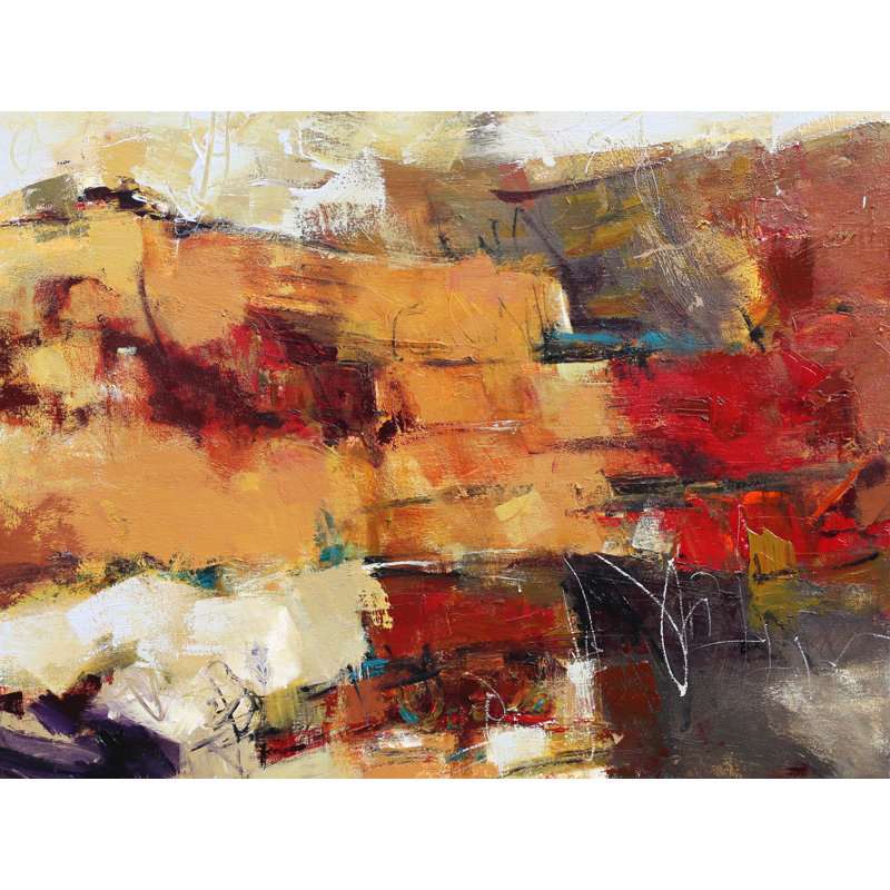 «Apropos» par Elizabeth Chapman - Peinture, H 24 po x l 32 po, Toile tendue