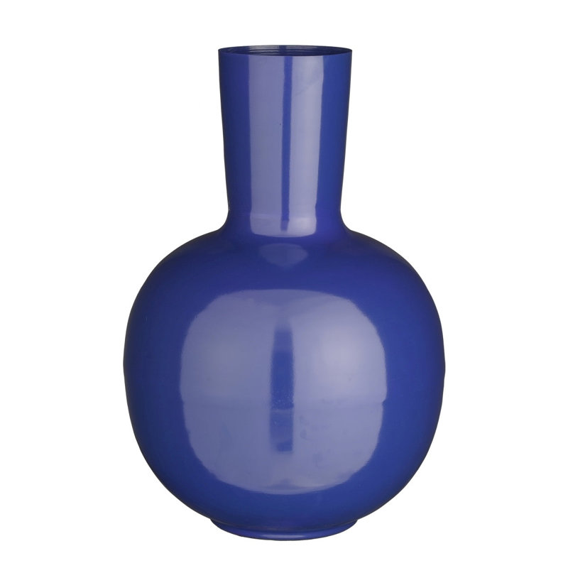 Ansis Iron Table Vase, 57cm H x 38cm W x 38cm D, Blue