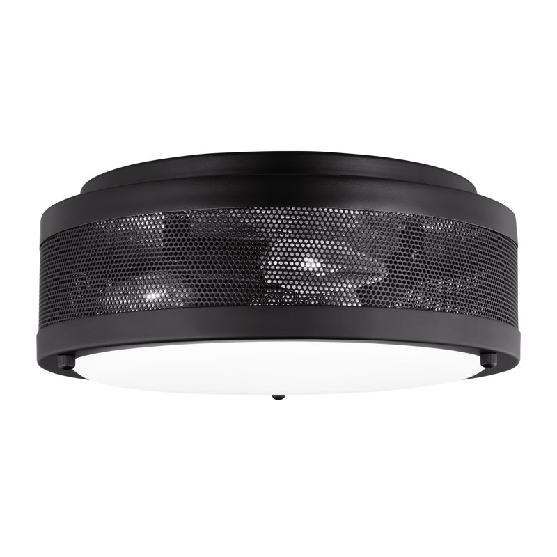 3 - Light Flush Mount, Midnight Black