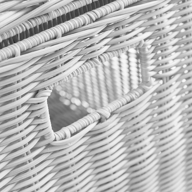 Wicker Storage Chest, White