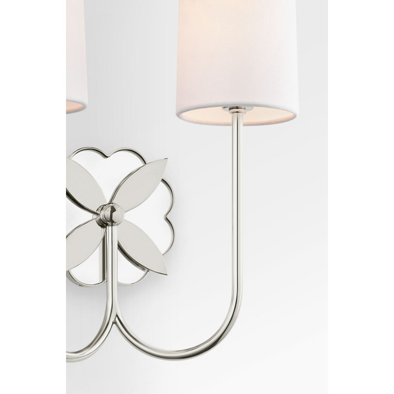 Spencer 14 Double Sconce, Polished Nickel