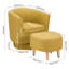 Fauteuil demi-tonneau pivotant avec repose-pieds Sharolynn-340204155