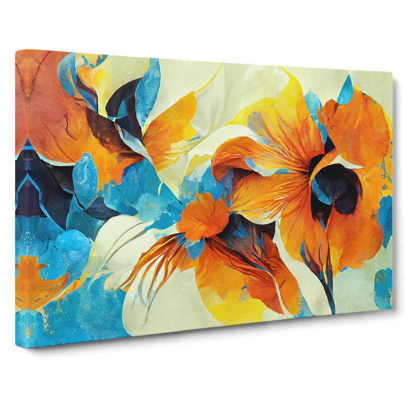 Artistic Floral Abstract Vol.3 - Wrapped Canvas, 35cm H x 50cm W x 3cm D