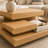 39.3" Natural 3-Piece Modular Stacking Coffee Table