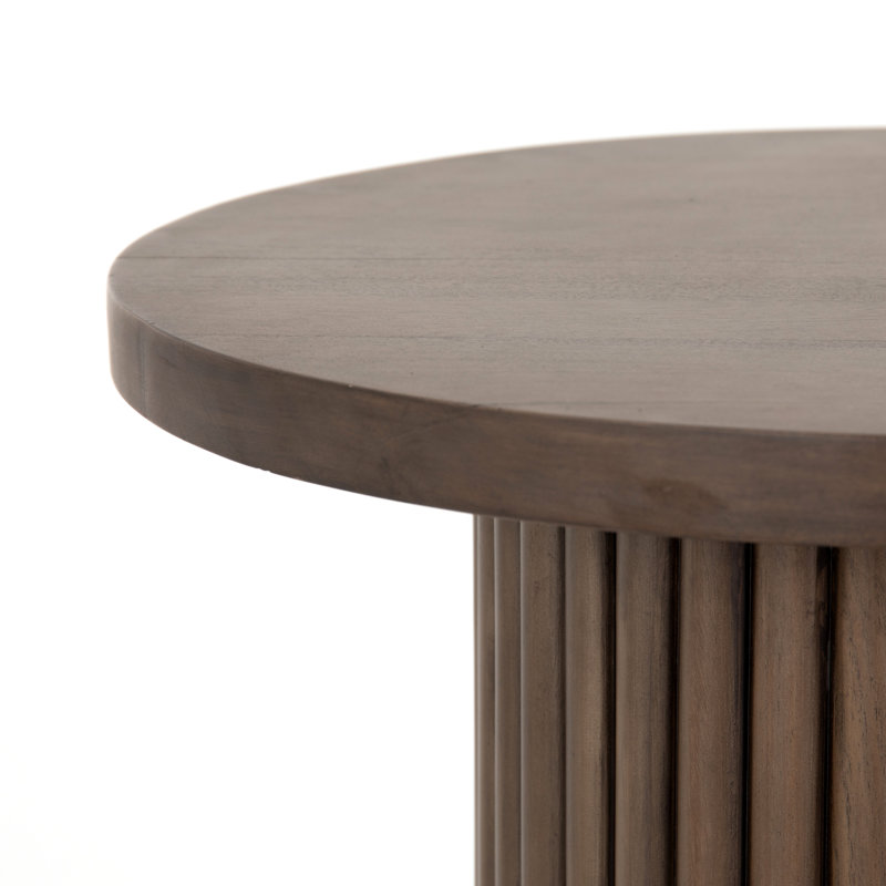 Rutherford Solid Wood End Table, Reclaimed Ashen Brown