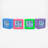 Digital Soft Cube Alarm Tabletop Clock in Pink