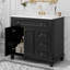 Meuble-lavabo 36 po avec lavabo en céramique et 4 tiroirs-2053320667