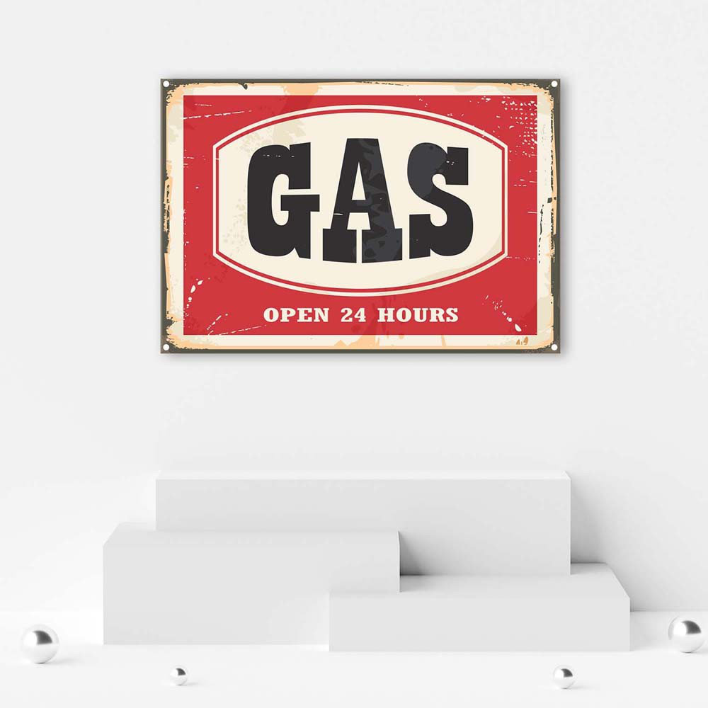 Leinwandbild Retro Gas Sign