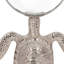 Decorative Objects Metal Aluminum Glass Coastal Magnifying Glasses with Ocean Designs Finish for Home Office Living Room Set of 3 - 1" Silver