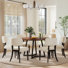 47In Mid-Century Modern Round Kitchen Dining Table Set