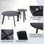 Ensemble de 2 tables basses rondes avec structure en métal robuste, noir