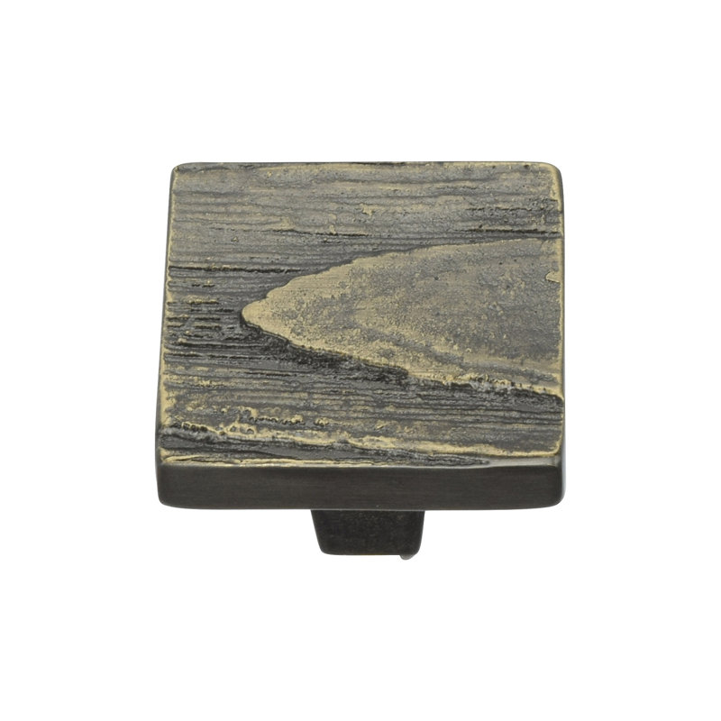 Heritage Brass Cabinet Knob Square Pine Design, 2.6cm H x 3.2cm W x 3.2cm D