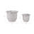 Planter Ceramic Scalloped Rim Ribbed Design Set Of 2-1052548935