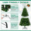 Arbre de Noël artificiel 5 pi avec 5 branches, 400 lumières DEL blanc chaud-687959123